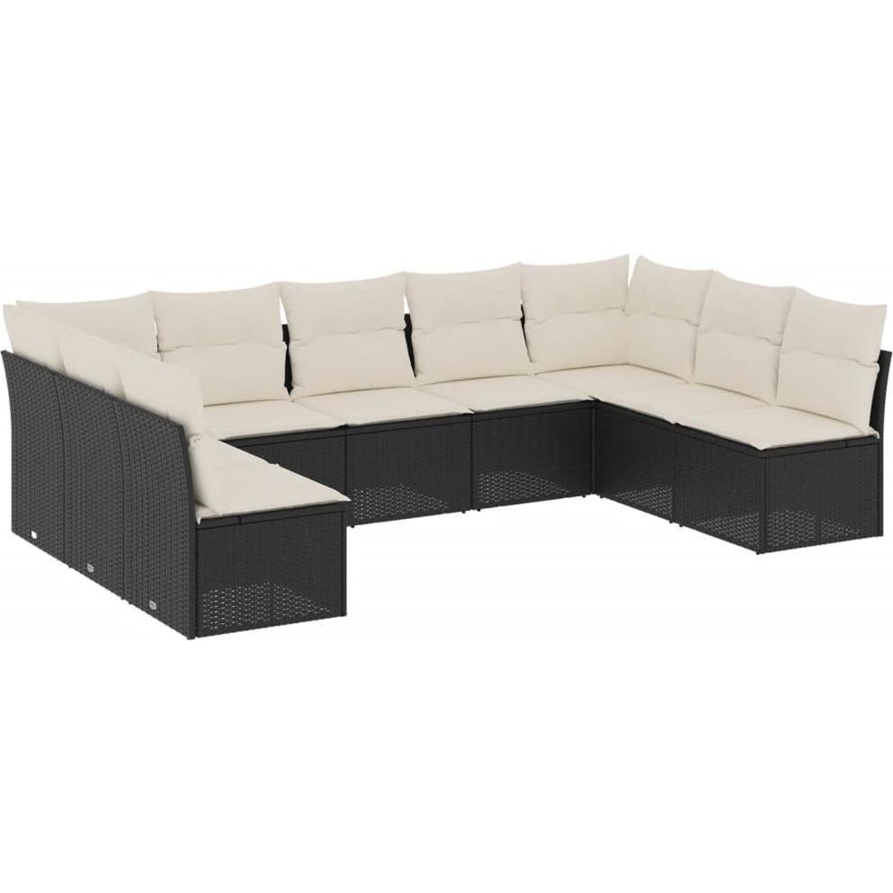 VidaXL, Gartenlounge, 10-tlg. Garten-Lounge-Set mit Kissen