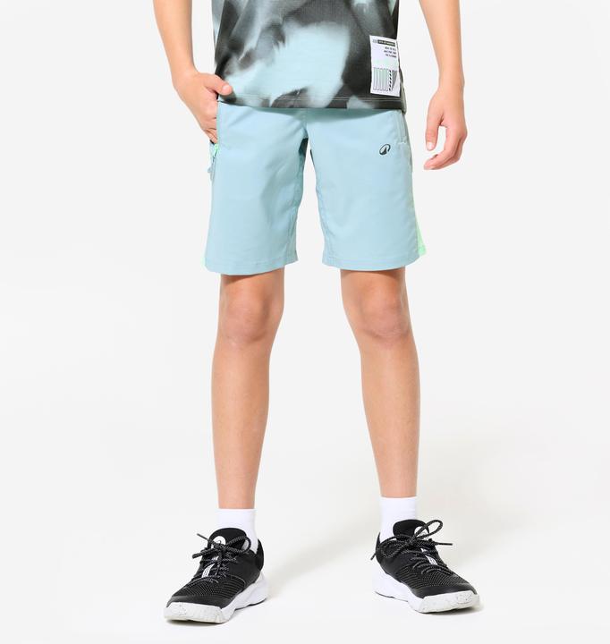 Produktbild Decathlon Shorts Sporthose Kinder atmungsaktiv - blau/grün