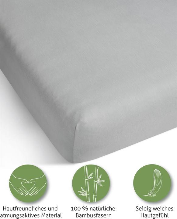 Actual product image Aspero Bamboo fitted sheet Macau (180 x 200 x 30 cm)