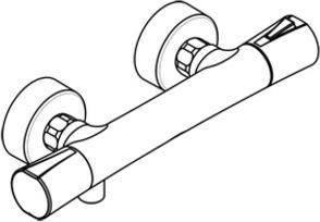 Actual product image Kludi zenta sl - thermostatische douchekraan, mat zwart