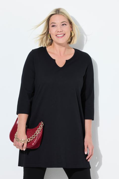 Produktbild Ulla Popken Longshirt, A-Linie, Tunika-Ausschnitt, 3/4-Arm (50, 52)