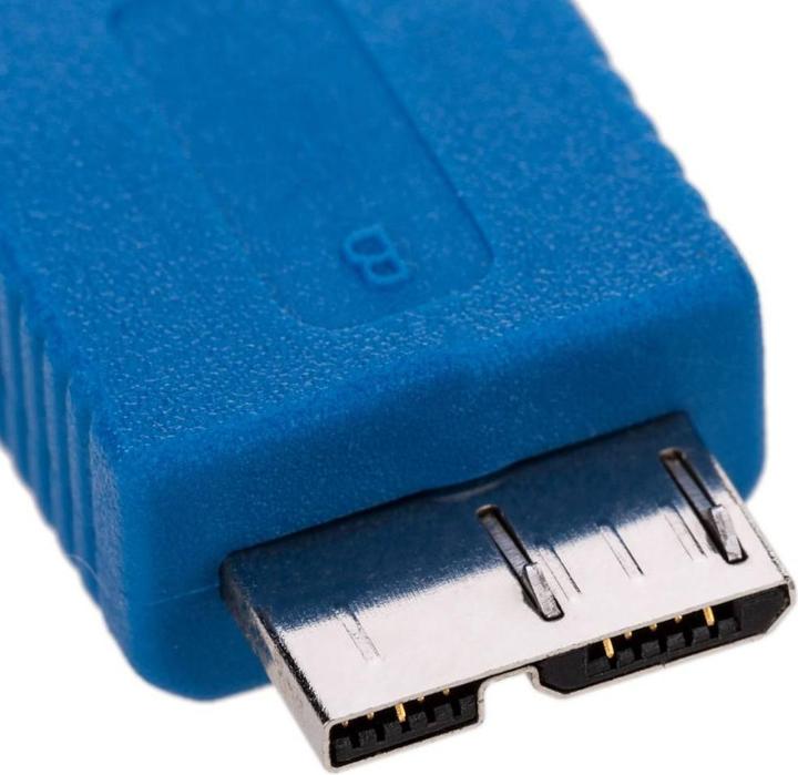 Produktbild Techly USB3.0 Flachkabel Stecker TypA-Stecker Micro B bl (1 m, USB 3.2)
