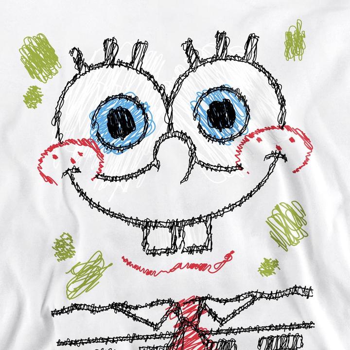 Immagine prodotto Spongebob Squarepants Felpa Sorriso a Scarabocchio Adulto Unisex (L)
