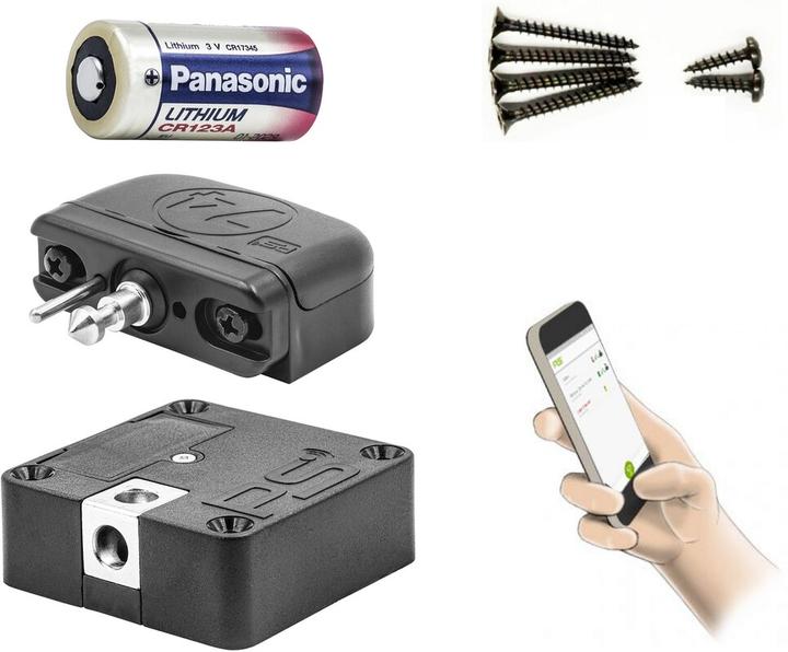 Produktbild SOLO Bluetooth - Elektronikschloss lose, Zinkduckguss/Kunststoff schwarz (Bluetooth)