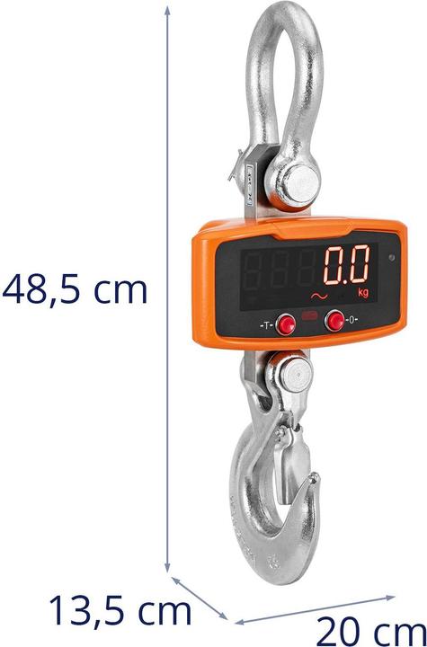 Immagine prodotto Steinberg Bilancia a gancio - 2.000 kg / 1 kg - LED - Telecomando