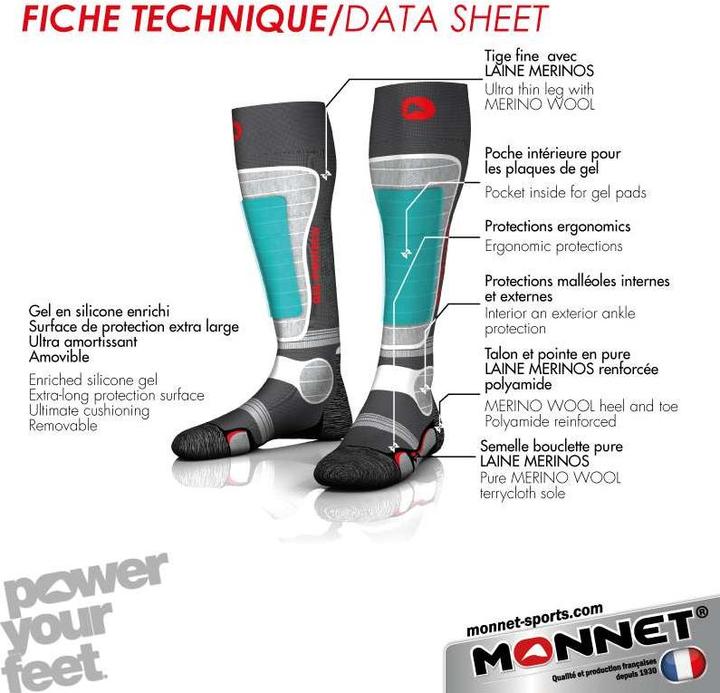 Actual product image Monnet GelProtech wool ski socks incl. gel insert (45 - 46)