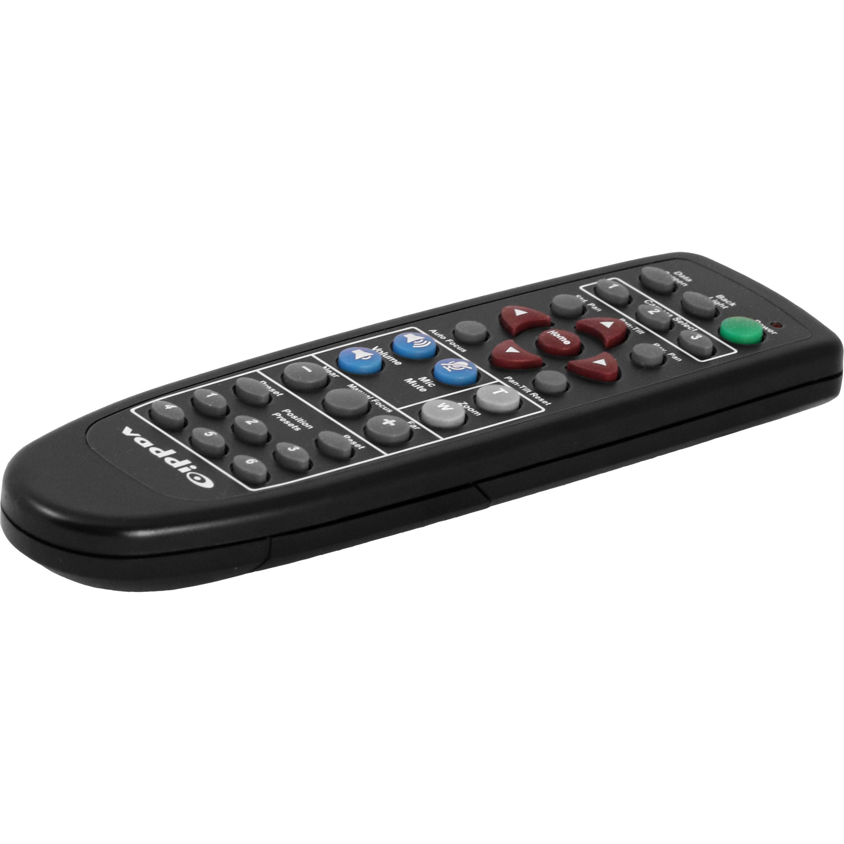 Thumbnail - Vaddio 998-2102-000 Fernbedienung IR Wireless Drucktasten (Miracast), Fernbedienung, Schwarz