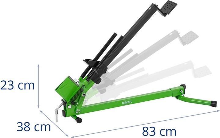 Produktbild Hillvert Manueller Holzspalter mit Fusspedal Holz Ø 16,9 cm 1,2 t Brennholzspalter Stahl