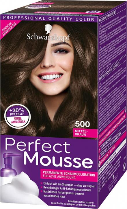 Image du produit Schwarzkopf Perfect Mousse Coloration de mousse (500 brun moyen)