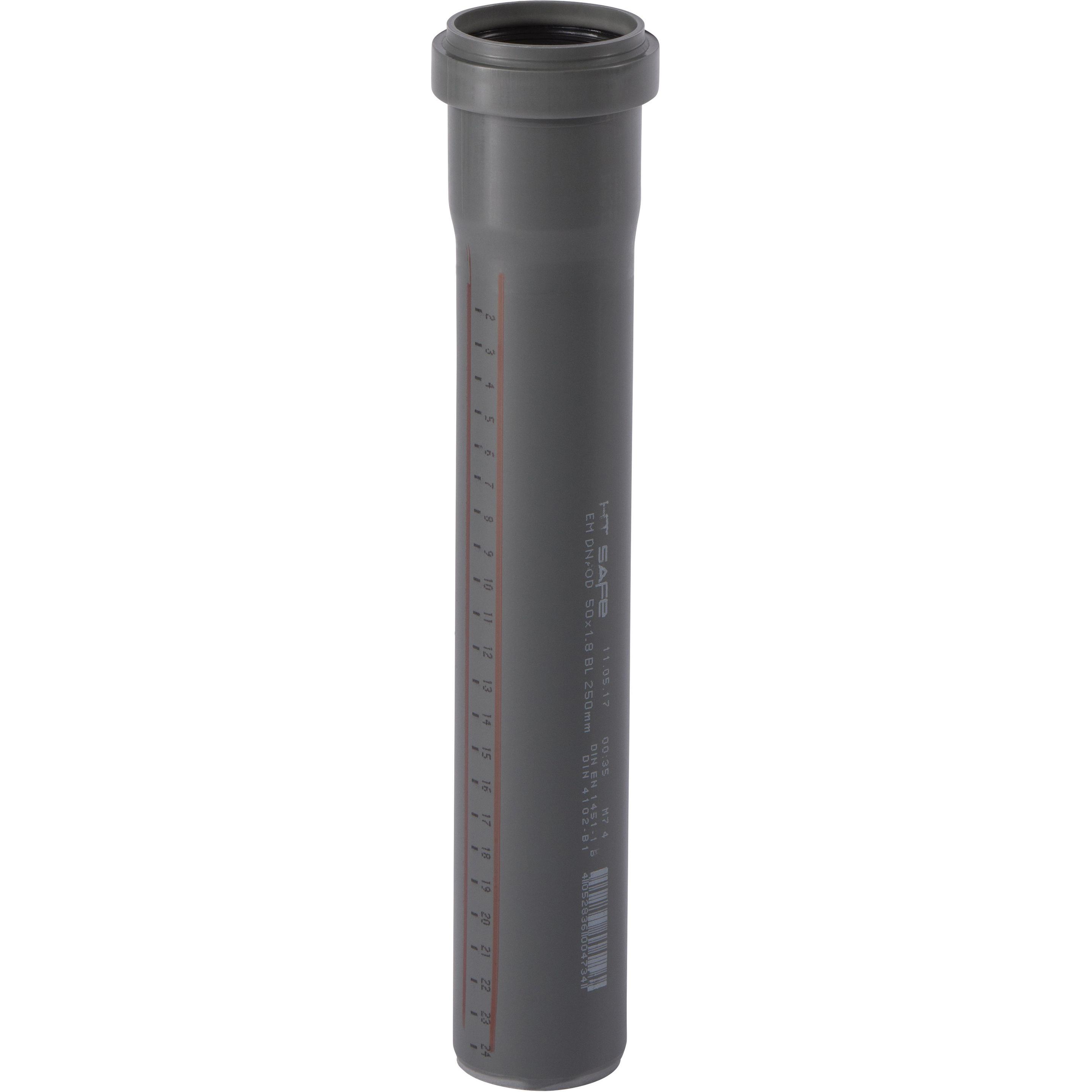 Csdk SL, Zubehör Sanitärinstallation, HT Safe rør 50X250mm m. muf Hurtigere og nemmere montering med de nye patenterede ...