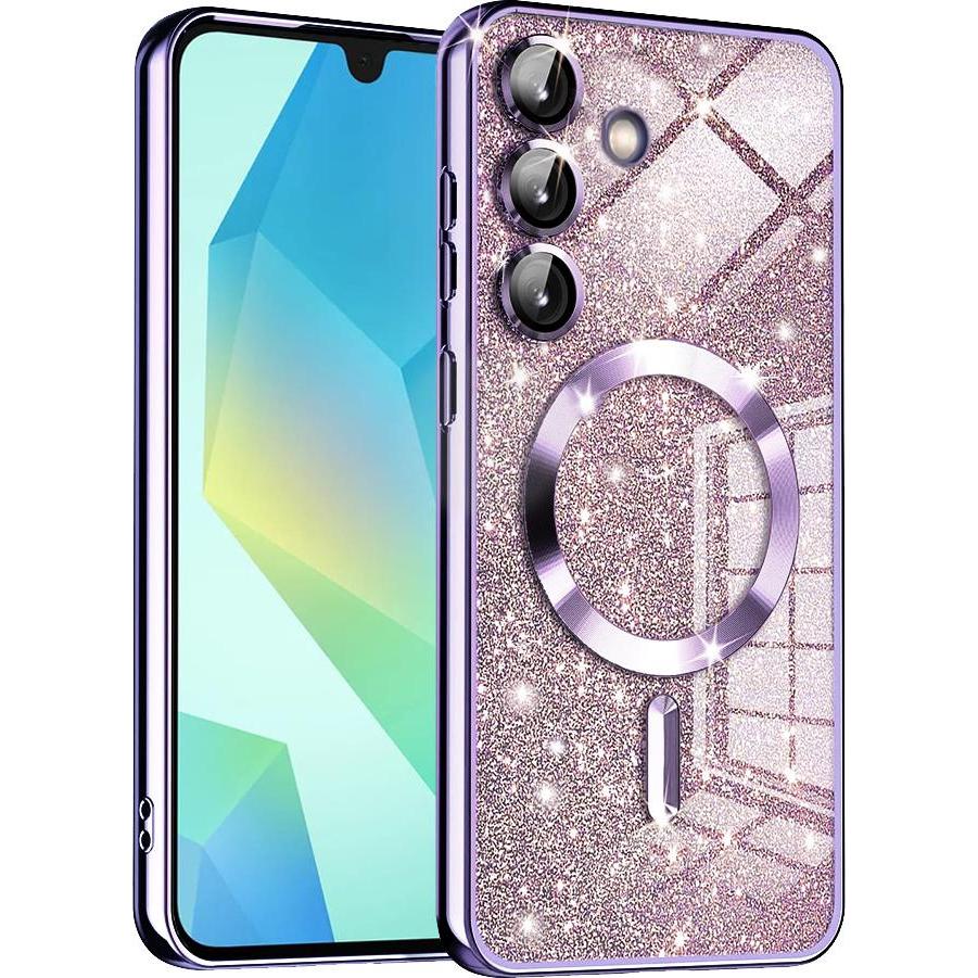Techsuit - Luxury Glitter MagSafe - Samsung Galaxy A16 4G / A16 5G - Light Purple (Samsung Galaxy A16, Samsung Galaxy A16 5G), Cover smartphone, Viola