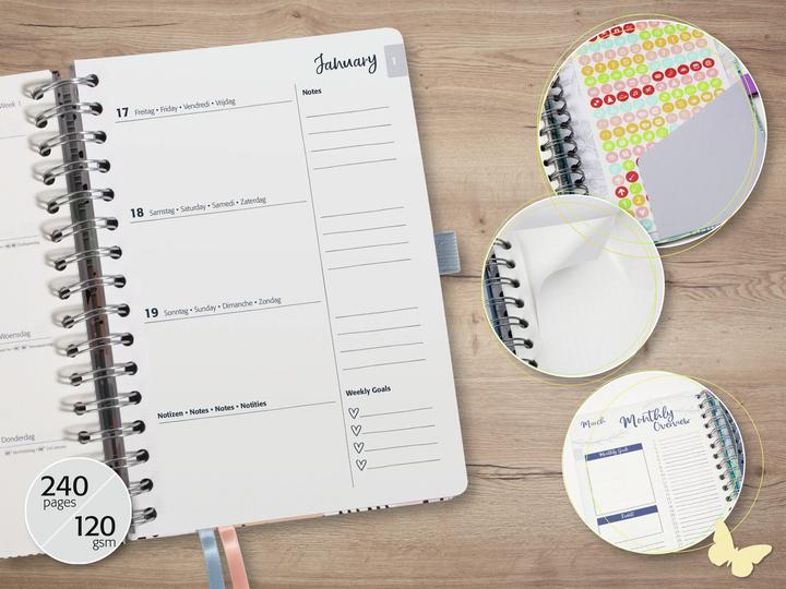 Produktbild Sigel Taschenagenda JOLIE Bullet Journal (Deutsch, Niederländisch, Französisch, Englisch)