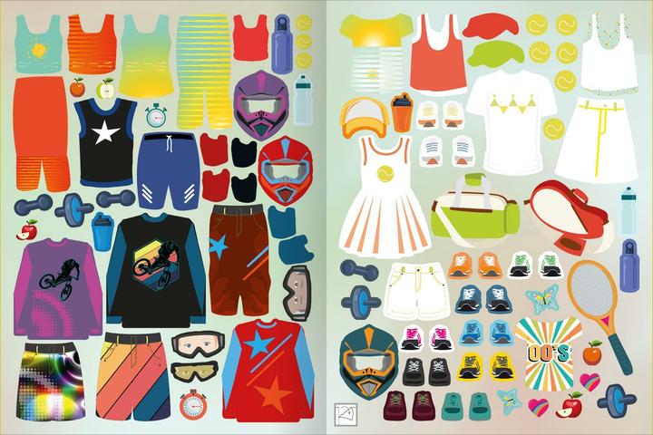 Produktbild Sticker-Anziehpuppen - Beim Sport