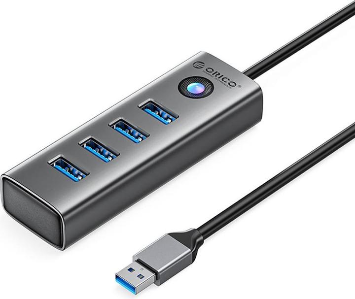 Produktbild Orico Converter Hub PDD4U-U3 4x USB-A 3.0 - gray (USB-A, 4 Ports)