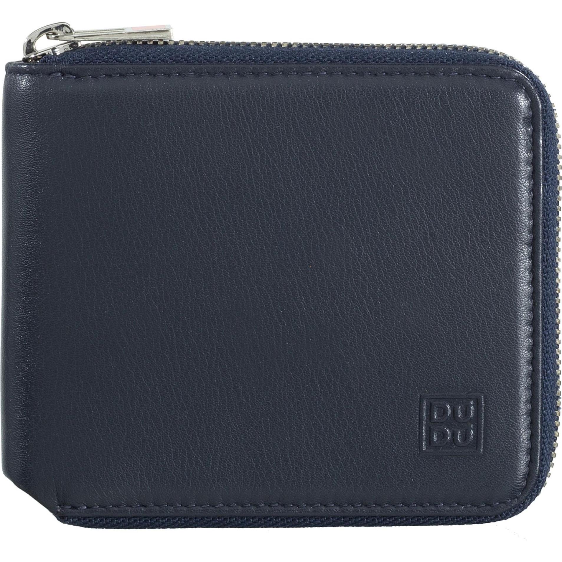 Dudubags, Herren, Portemonnaie, Faro - Brieftasche mit Reissverschluss RFID, Blau