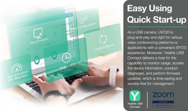 Actual product image Yealink UVC20 autofocus webcam 1080P 30 fps (2 Mpx)