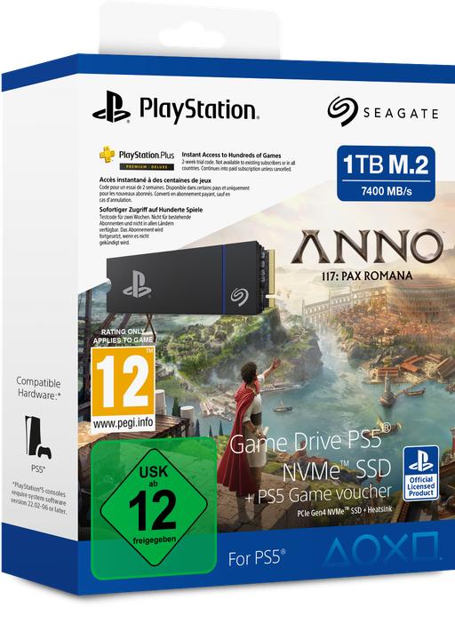 Immagine prodotto Seagate Game Drive SSD for PS5 + Anno 117 (1000 GB, M.2 2280)