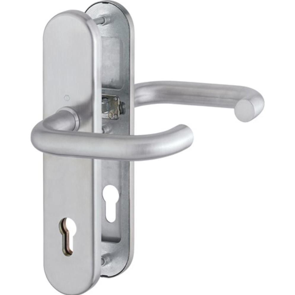 Hoppe, Türgriff + Fenstergriff, Schutzgarnitur Paris E138Z/3331/3310 Edelstahl F69 92 mm 67-72 mm (Türgarnitur)