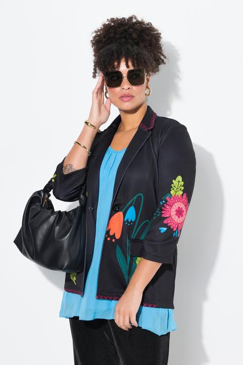 Produktbild Miamoda Blazer, Classic Fit, Scuba, Blüten-Muster (54)