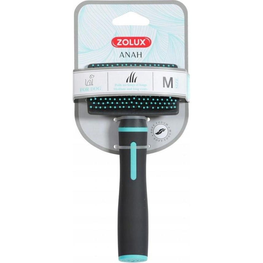 Zolux Turchese Anah Pennello Morbido Medio (Cane), Cura Del Pelo E Toelettatura