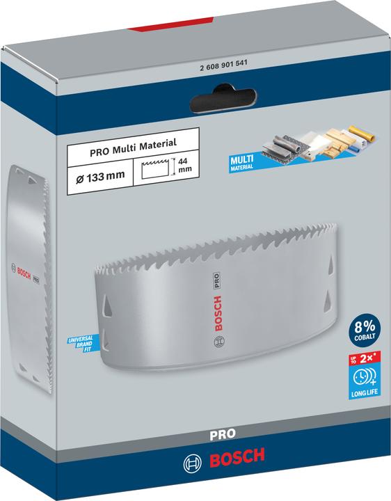 Actual product image Bosch Professional Zubehör PRO Multi material hole saw, 133 mm, with thread (133 mm)