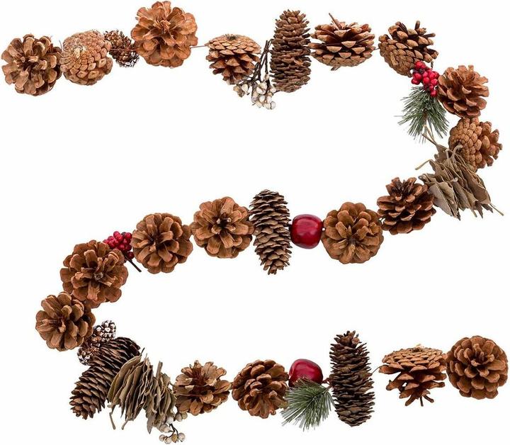 Produktbild TOP Weihnachtsgirlande Bunt natürlich Kunststoff Foam Ananas 150 x 5 x 5 cm