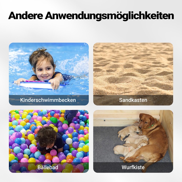 Image du produit Wiltec Fudajo piscine pour chien 120x30cm piscine pour chien pataugeoire pour chien baignoire pour chien (Piscine pour chiens)