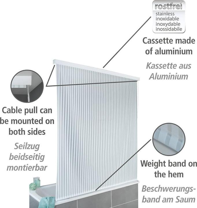Image du produit Wenko Store de douche (128 x 240 cm)