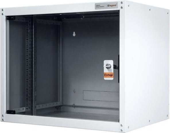 Legrand EvoLine Wandschrank 7HE / 600x450mm / Tragkraft 65kg / Glastür (7 HE, 19 inch rek)
