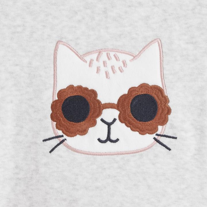 Actual product image La Redoute Collections Velvet pyjamas cat