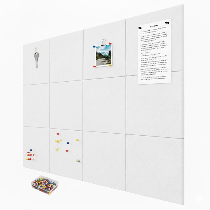 Produktbild Relaxdays 12x Filzpinnwand (Pinnwand, 30 x 30 cm)