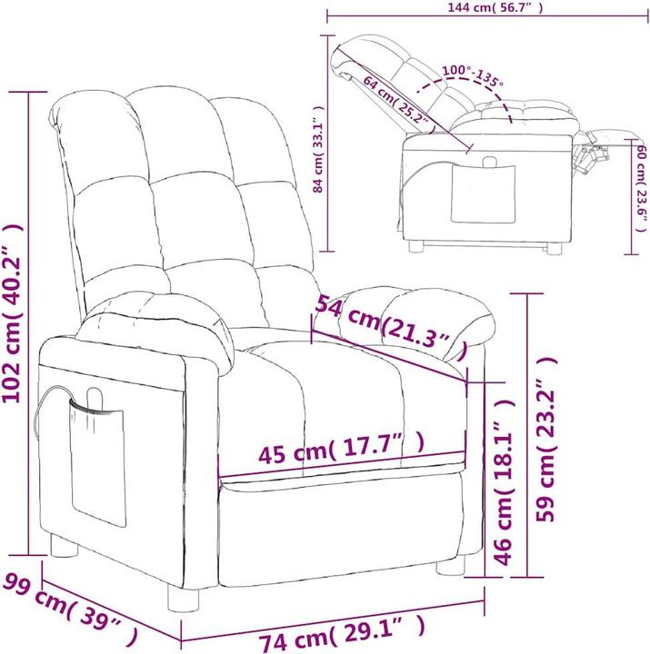 Actual product image VidaXL Massage chair
