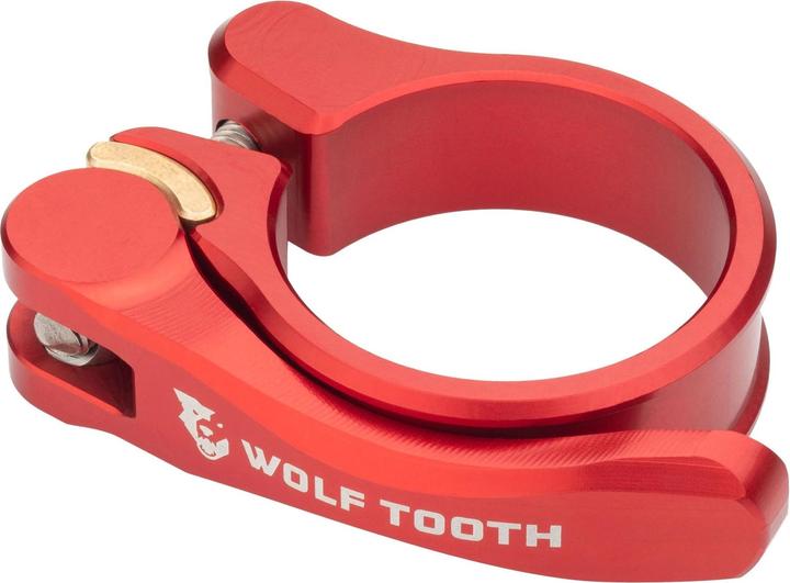 Actual product image Wolf Tooth Quick-release saddle clamp, 36.4mm, red
