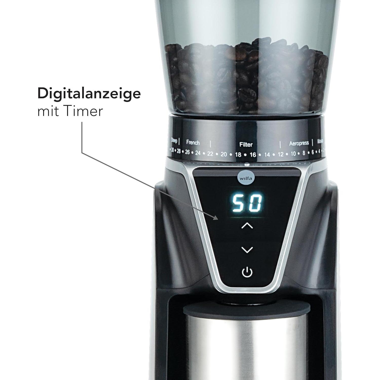 Thumbnail - Wilfa CG1S-275 -kahvimylly, Kaffeemühle, Silber, Schwarz