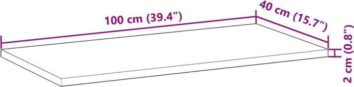 Produktbild vidaXL Tischplatte (100 x 40 cm)