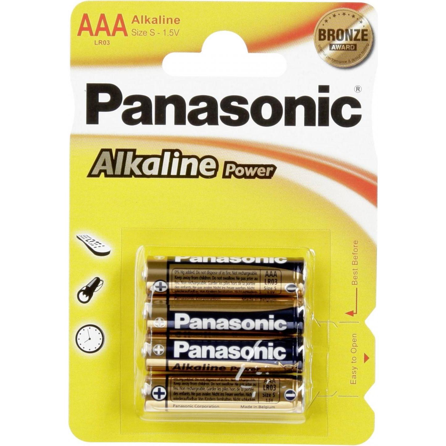 Panasonic Alkaline Power (4 Stk., AAA), Batterien + Akkus