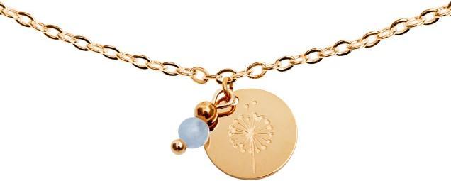 Immagine prodotto HCA Bracciale - "Esprimi un desiderio" - placcato oro rosa - Angelite (17 cm, Acciaio inossidabile)