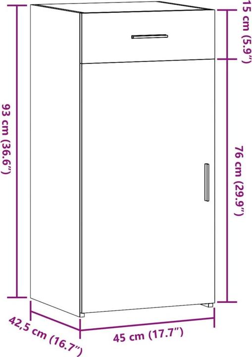 Image du produit vidaXL Sideboard (45 x 42.50 x 93 cm)