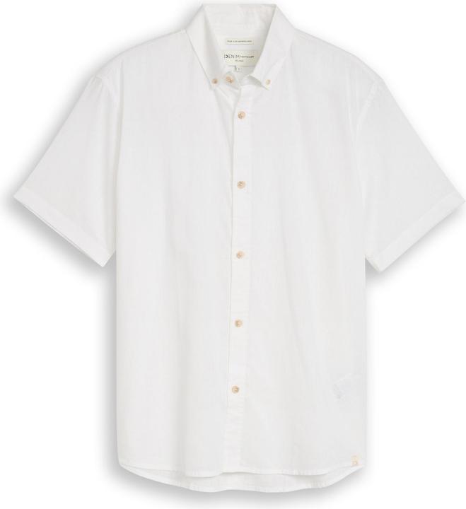 Immagine prodotto Tom Tailor Relaxed Fit Kurzarmhemd mit Leinenanteil (L)