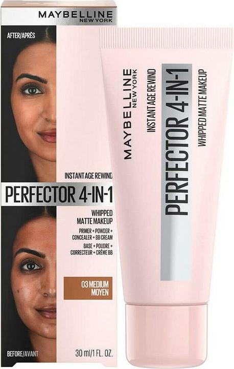Actual product image Maybelline New York Instant Age Rewind Perfector 4-In-1 Matte Makeup (03 Medium)