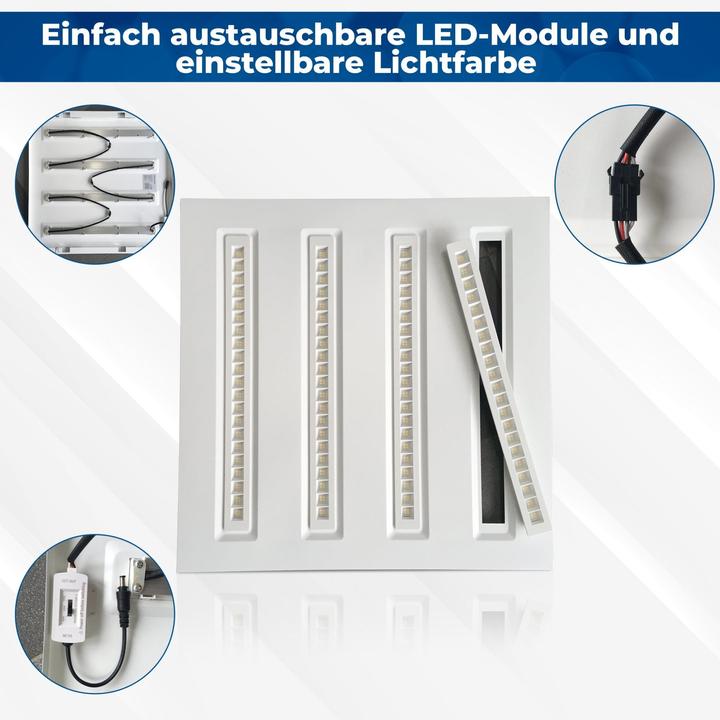 Actual product image Enovalite LED CCT panel 62x62cm, anti-glare property (4200 lm)