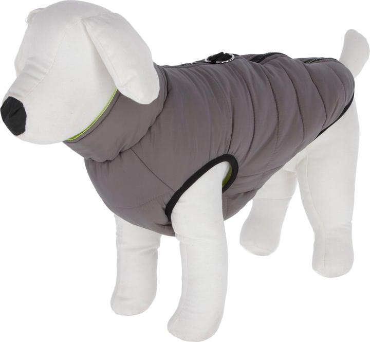 Kerbl Charmonix quilted coat, grey/neon yellow, XS 30 cm (XS, Dog coat)