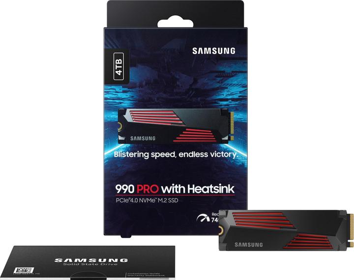 Actual product image Samsung 990 Pro with Heatsink (4000 GB, M.2 2280)