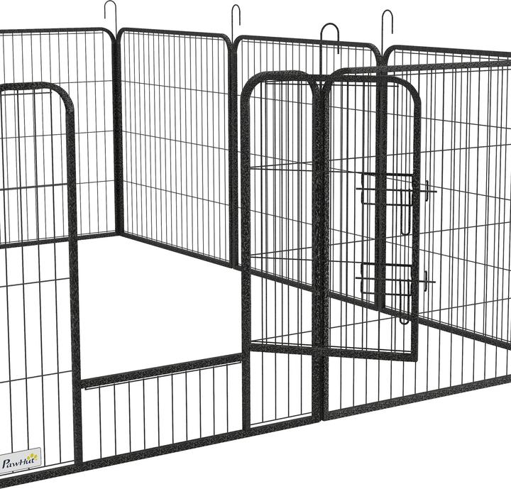 Produktbild PawHut Welpenauslauf Stahl Grau