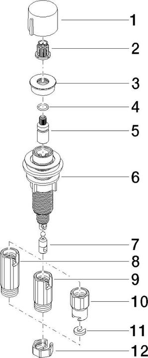 Actual product image Dornbracht eccentric actuator with rotary knob, 10712970