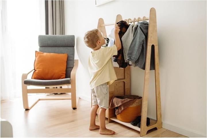 Image du produit Duck Woodworks Porte-manteau pour enfants avec tiroirs