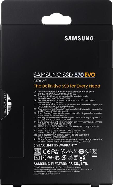 Productafbeelding Samsung 870 EVO (250 GB, 2.5")