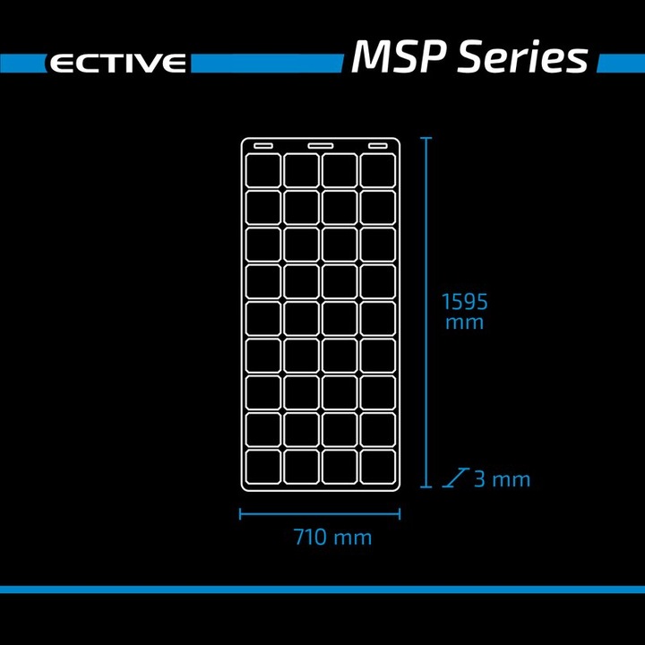 Produktbild Ective MSP 200 Flex flexibles Solarmodul monokristallin 200W (200 W, 3.65 kg)