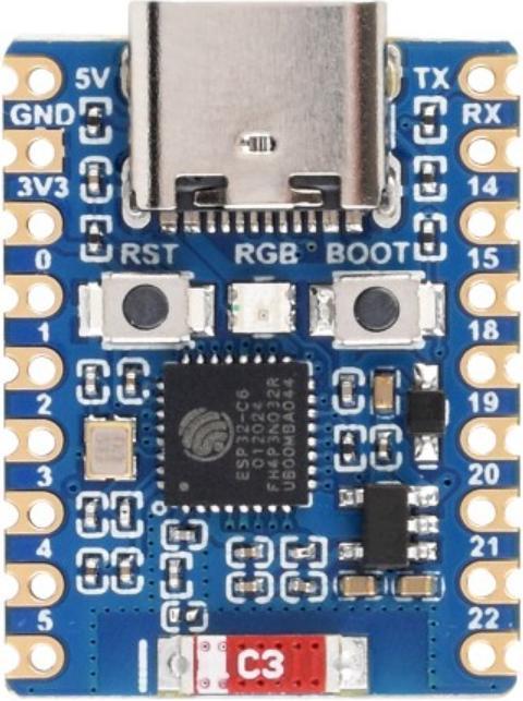 Produktbild WaveShare ESP32-C6 Zero Mini Entwicklungsboard