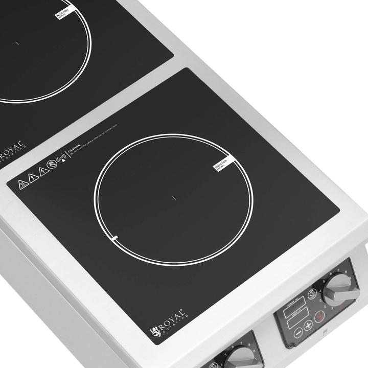 Actual product image Royal Catering Induction Cooker - 2 x 28 cm - 60 to 240 °C - 230 V - timer -